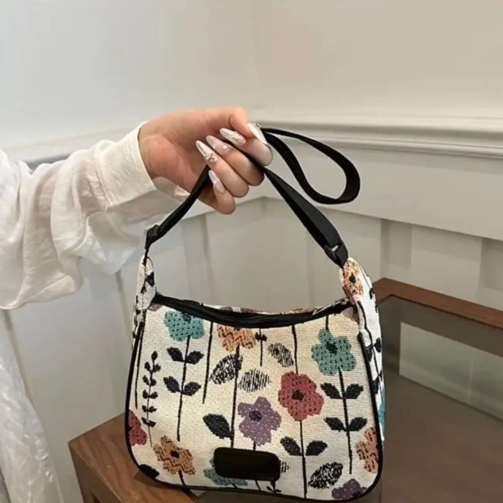 Chic Floral Tote Bag / Crossbody for Women Casual & Artistic, Adjustable Strap
